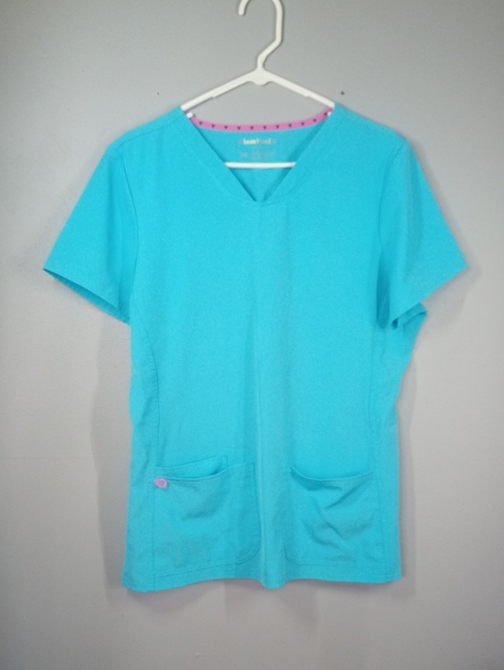 HeartSoul Women's V-Neck Scrub Top in Turquoise